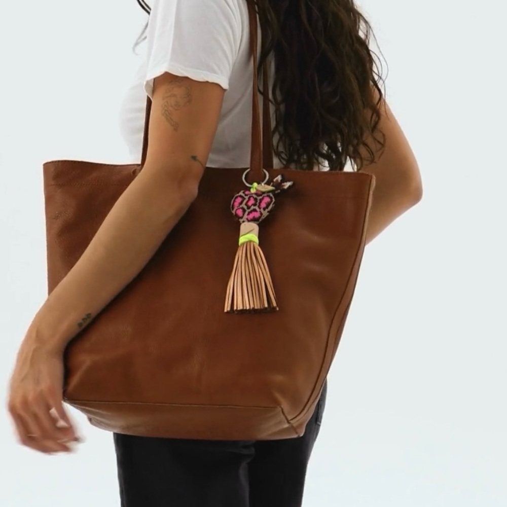 Consuela Brandy, Daily Tote Brown Leather Tote Bag (NWT)
